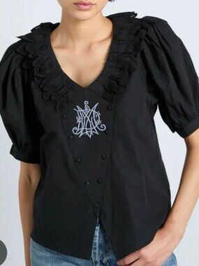 Damson Madder Lottie Blouse in Black Size 16